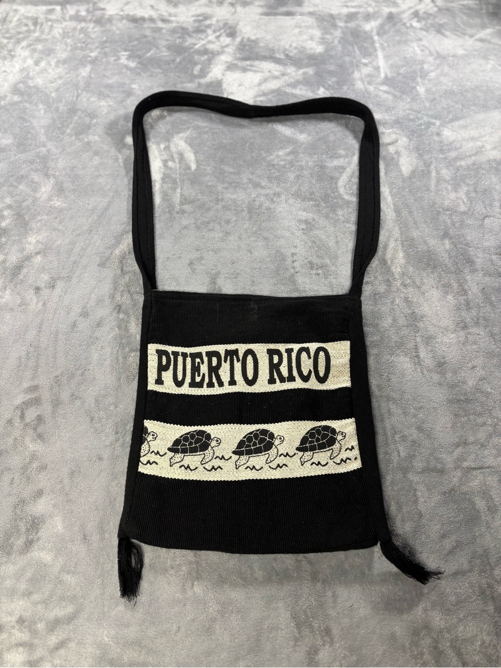 Puerto Rico Black & Cream Crossbody Bag